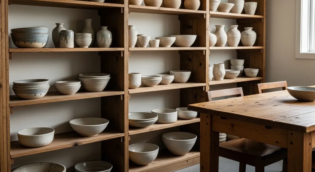 Display Handcrafted Clay Pottery