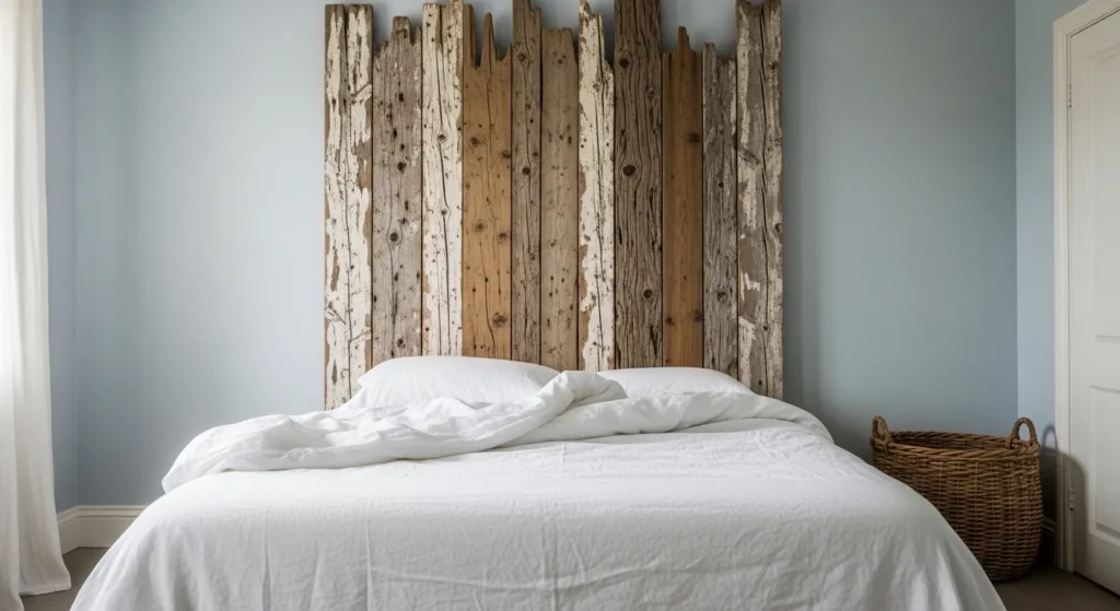 Distressed Wood Headboard