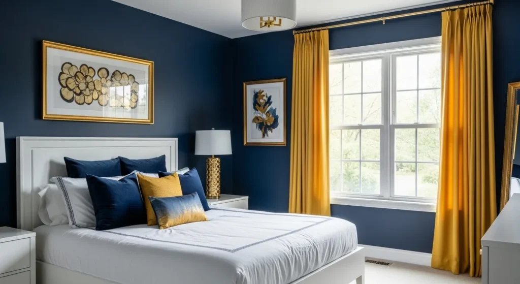 Dramatic Navy Contrast