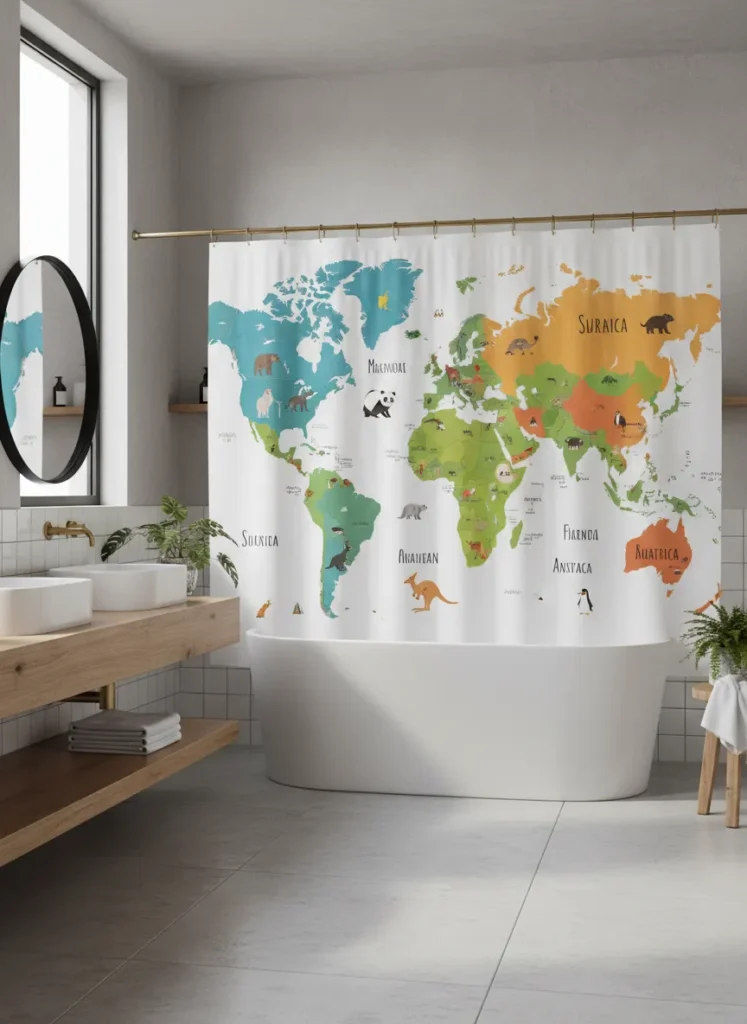 Educational Shower Curtains