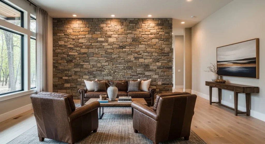 Exposed Stone Feature Wall