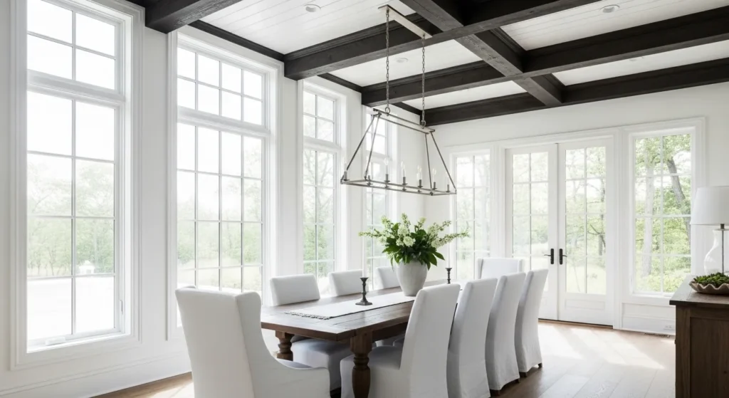 Exposed Wooden Ceiling Beams