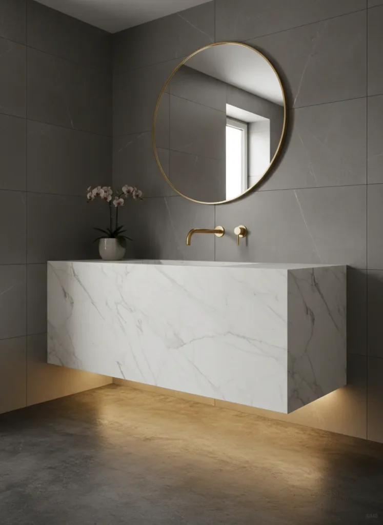 Floating Marble Vanities