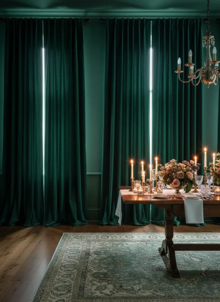 Floor-to-Ceiling Velvet Curtains