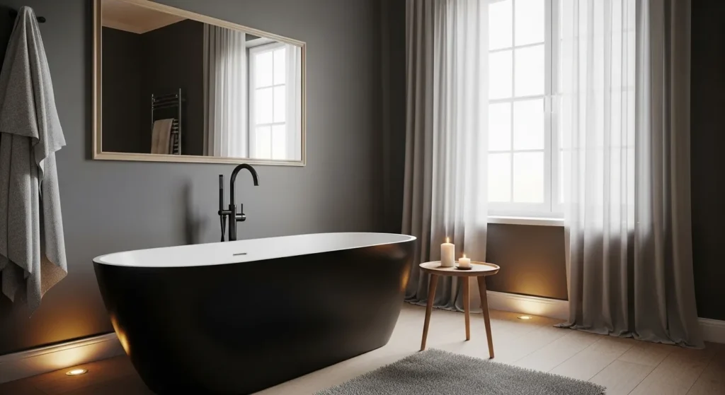 Freestanding Black Bathtub