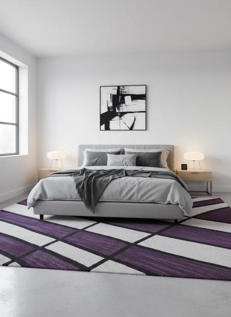 Geometric Purple Rugs