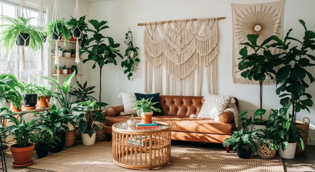 Green Plants and Earthy Browns