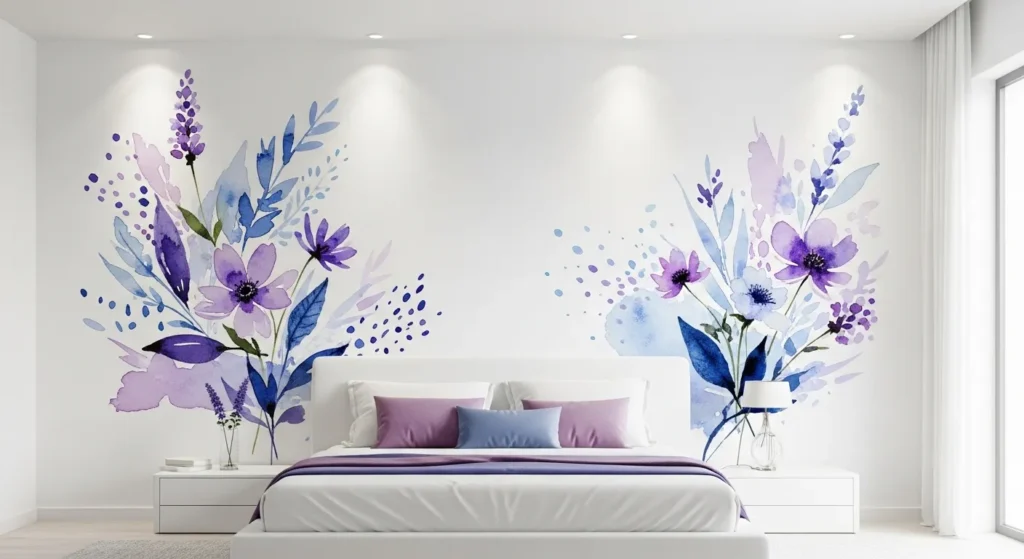 Hand-Painted Watercolor Mural
