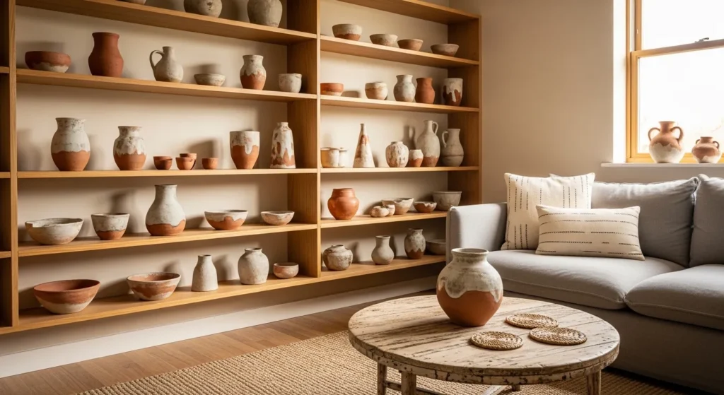 Handmade Pottery Display