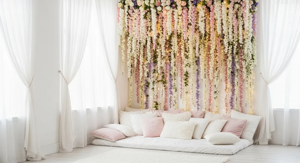 Hanging Flower Garland Curtain