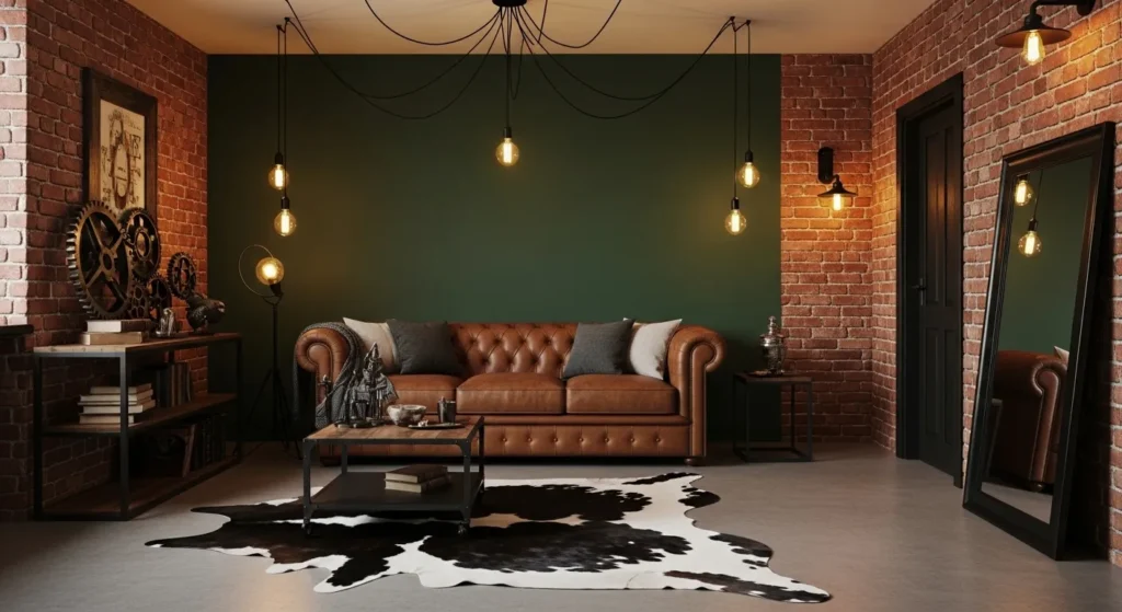 Hunter Green and Leather