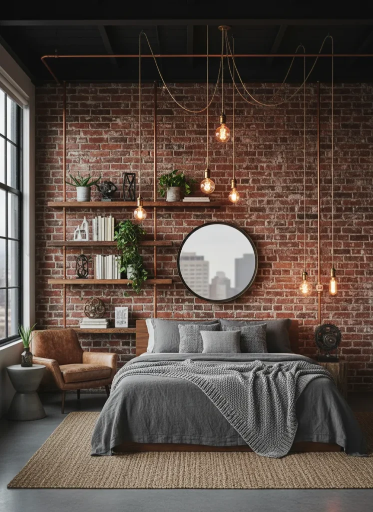 Industrial Brick and Copper Tones