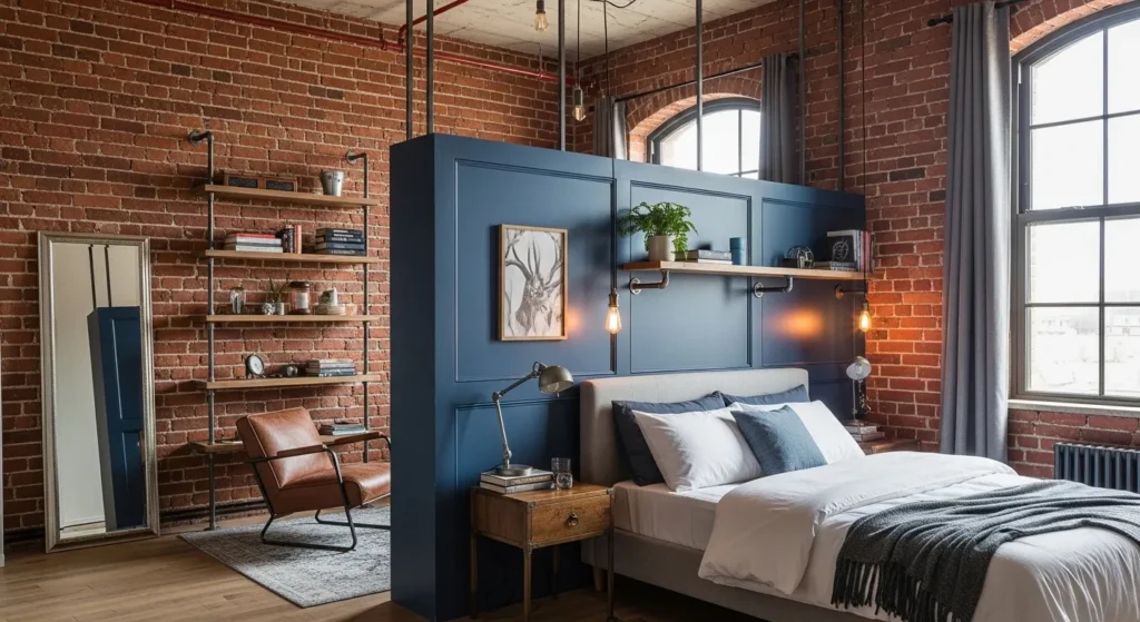 Industrial Navy and Brick