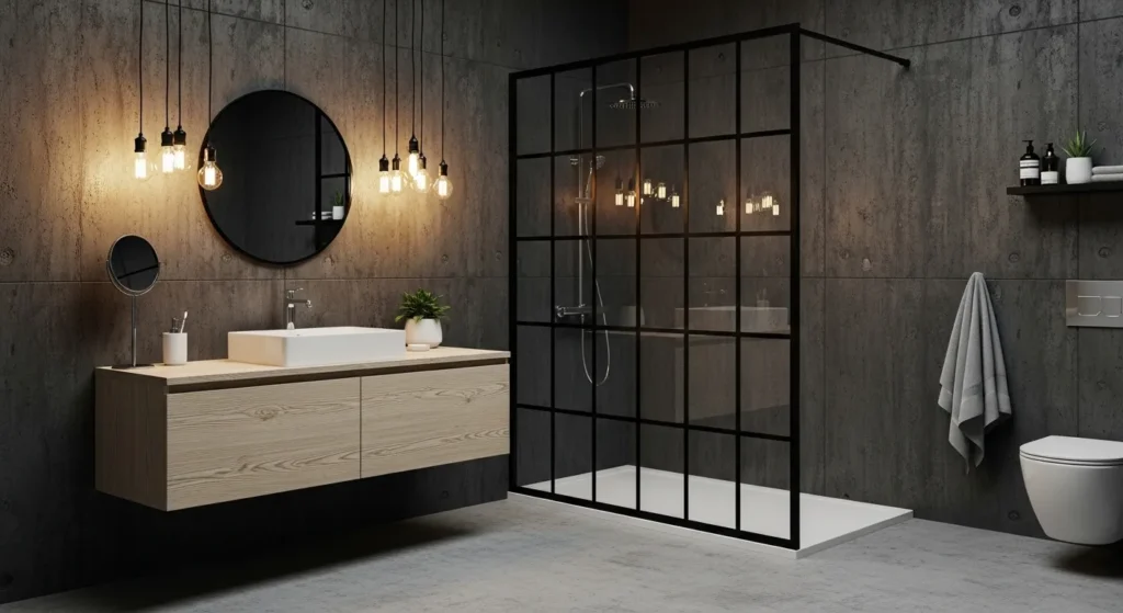 Industrial Style with Concrete Walls