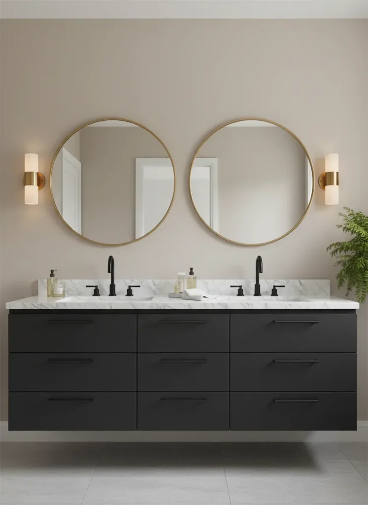 Matte Black and Brushed Gold Elegance