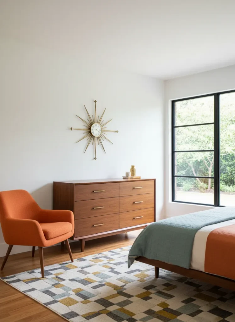 Mid-Century Modern Tangerine Accents