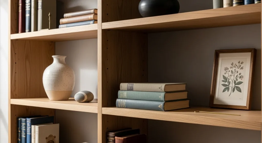 Minimalist Bookshelf Styling