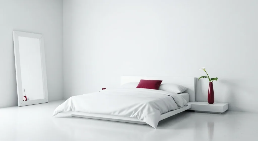 Minimalist White with Red Pops