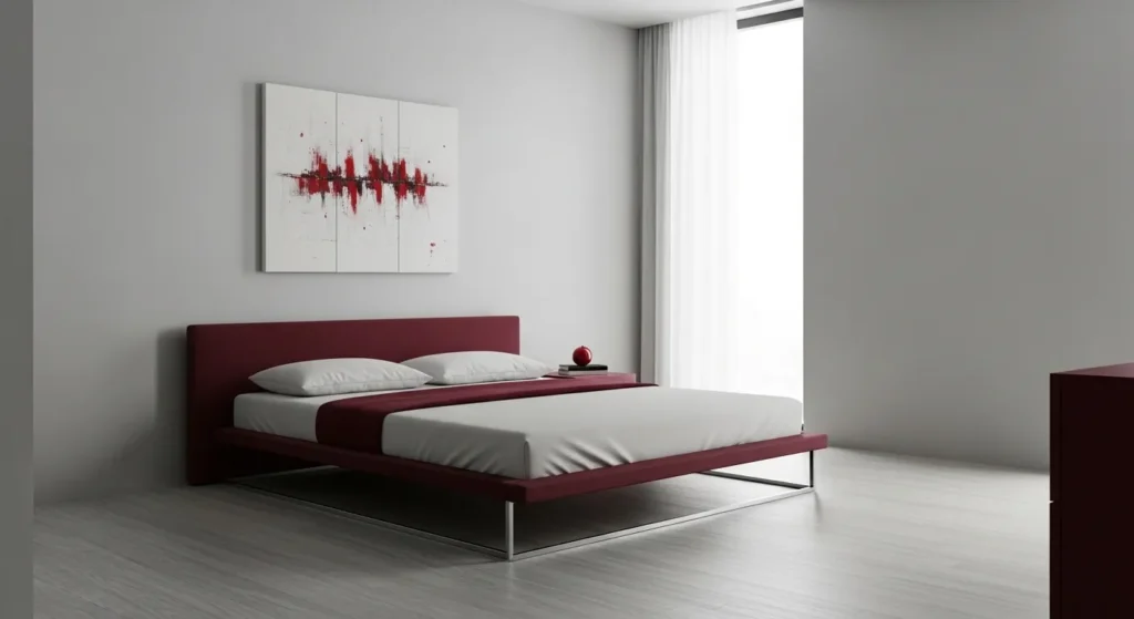 Modern Grey and Burgundy