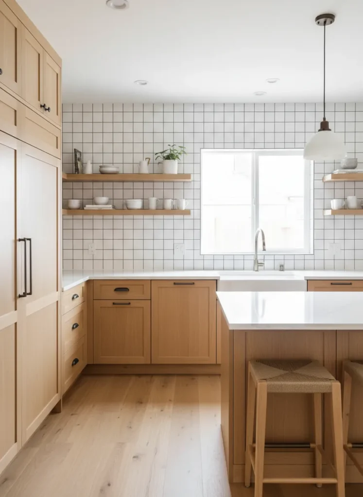 Modern Grid Tile Backsplash