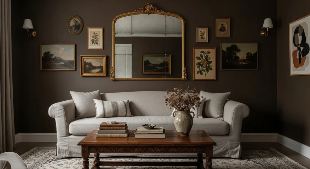 Moody Dark Brown Walls