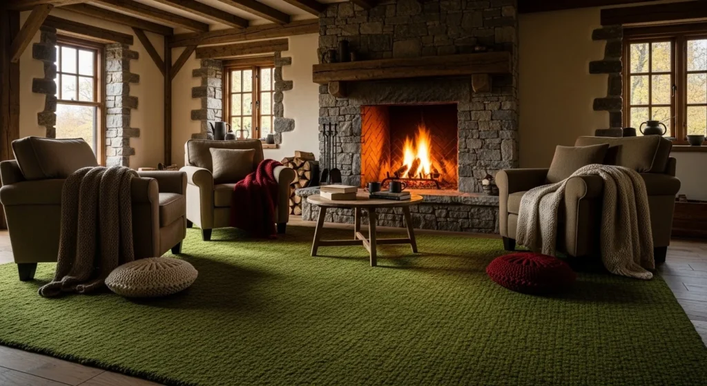 Moss Green Grounding Rug