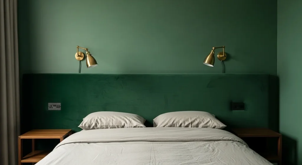Moss Green Headboard Wall