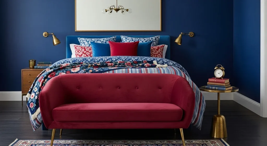 Navy Blue and Burgundy Clash