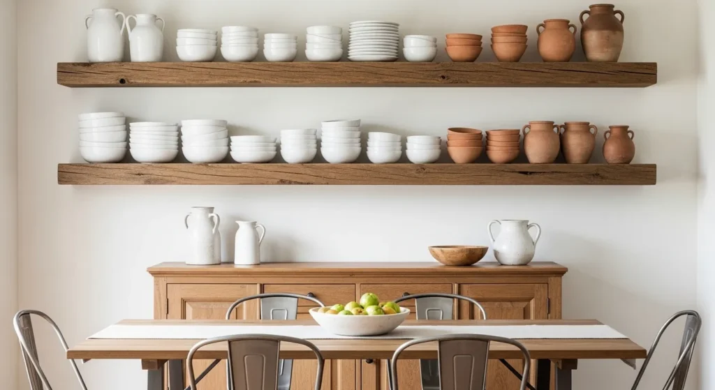 Open Shelving for Pottery