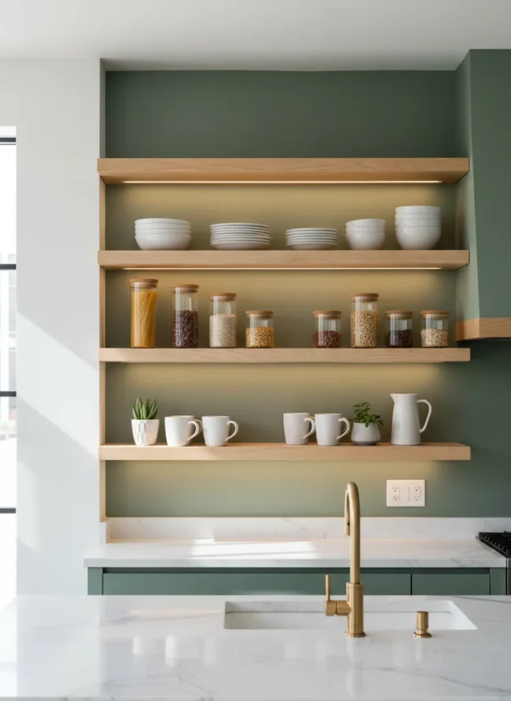 Open Wood Shelving