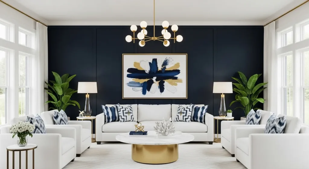 Paint a Bold Navy Accent Wall