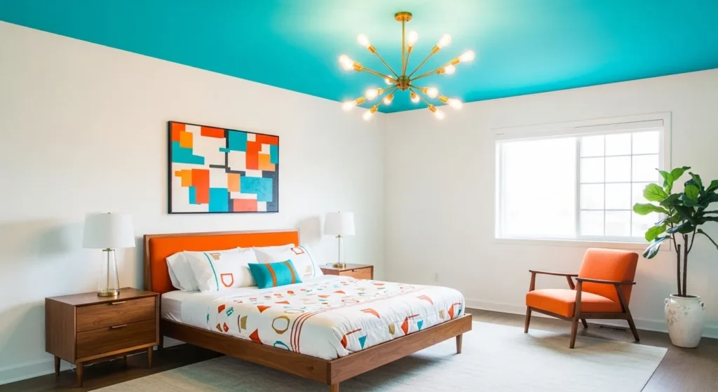 Paint the Ceiling a Contrast Color