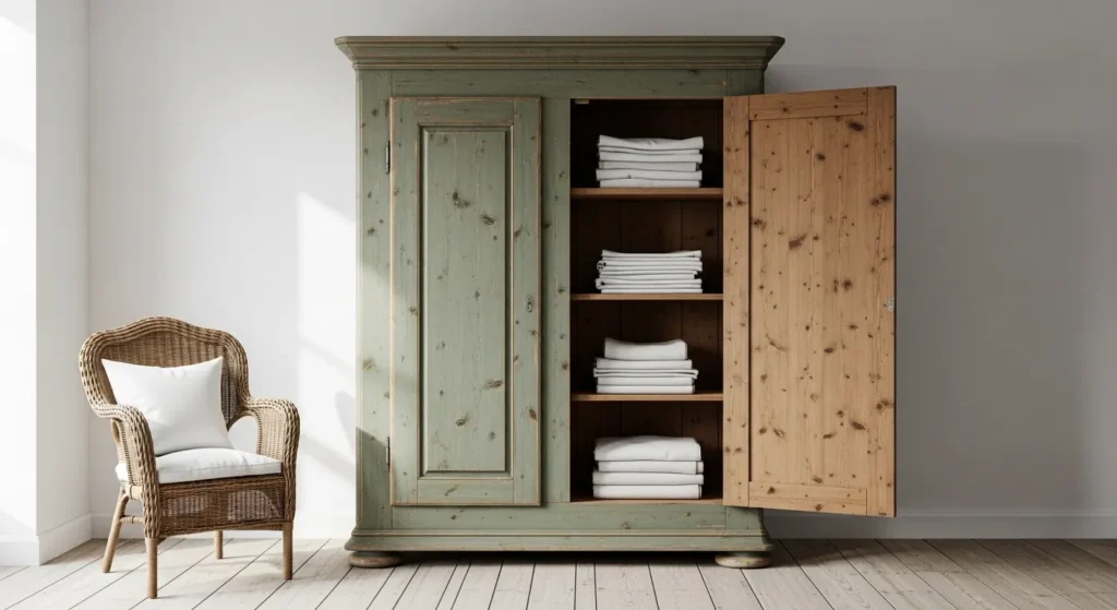 Painted Armoire for Storage