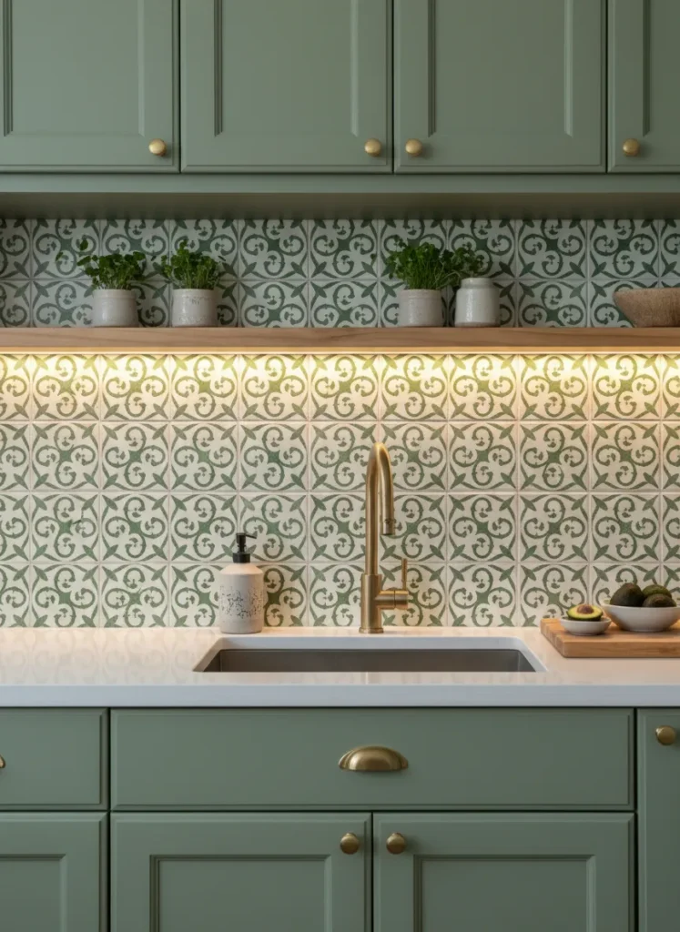 Patterned Backsplash Tile