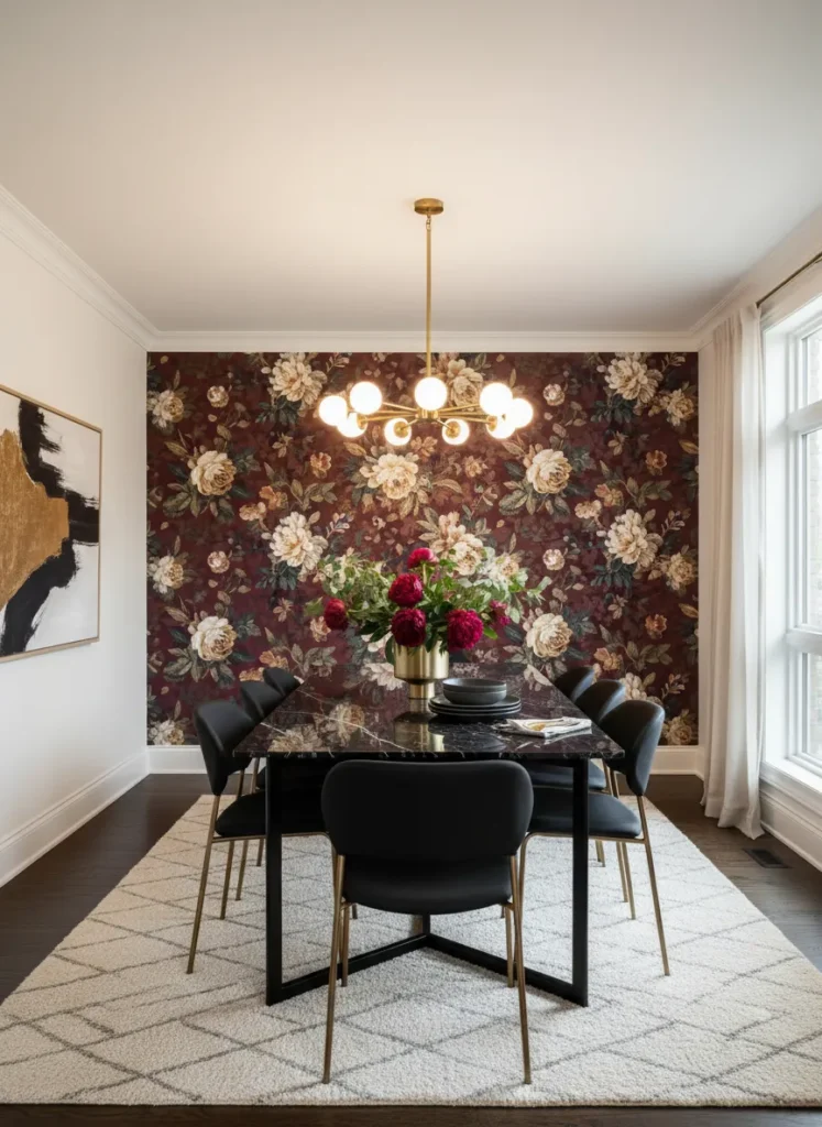 Patterned Wallpaper Feature