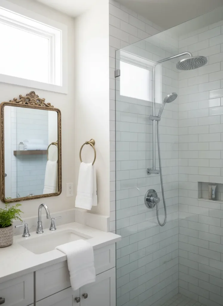 Polished Chrome and Aged Brass