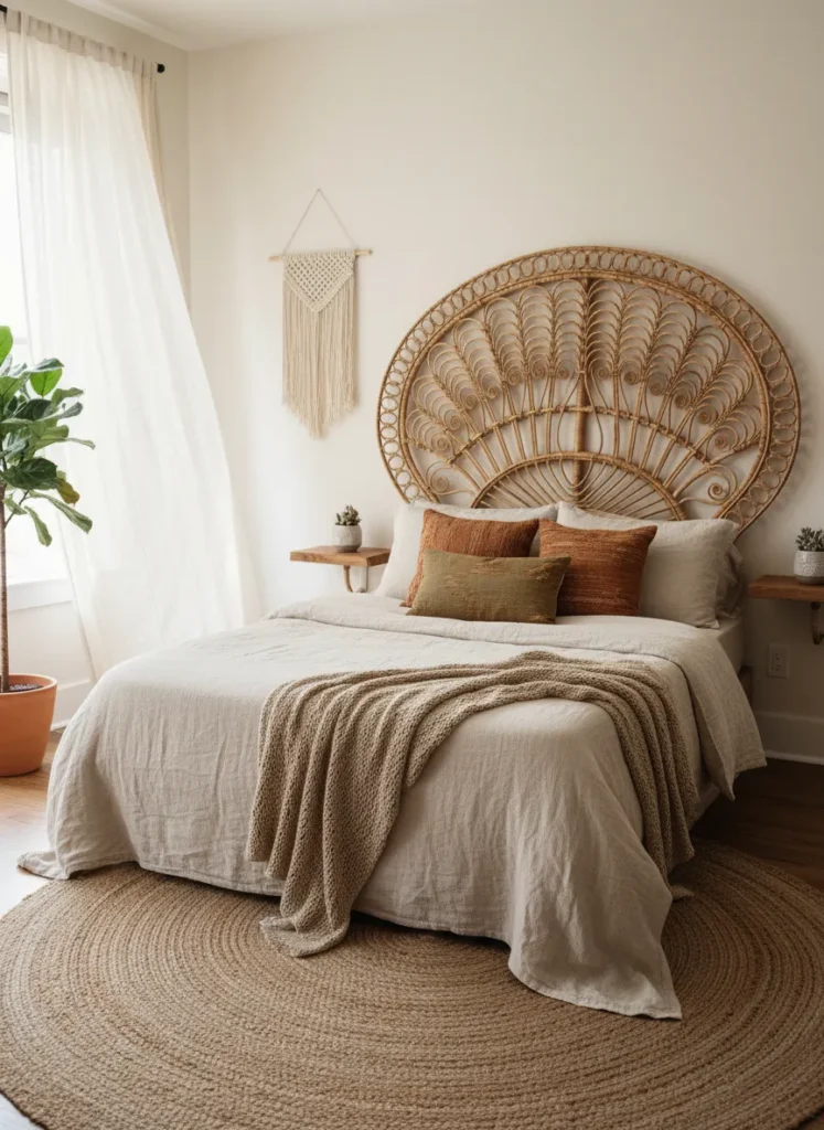 Rattan Headboard Statement