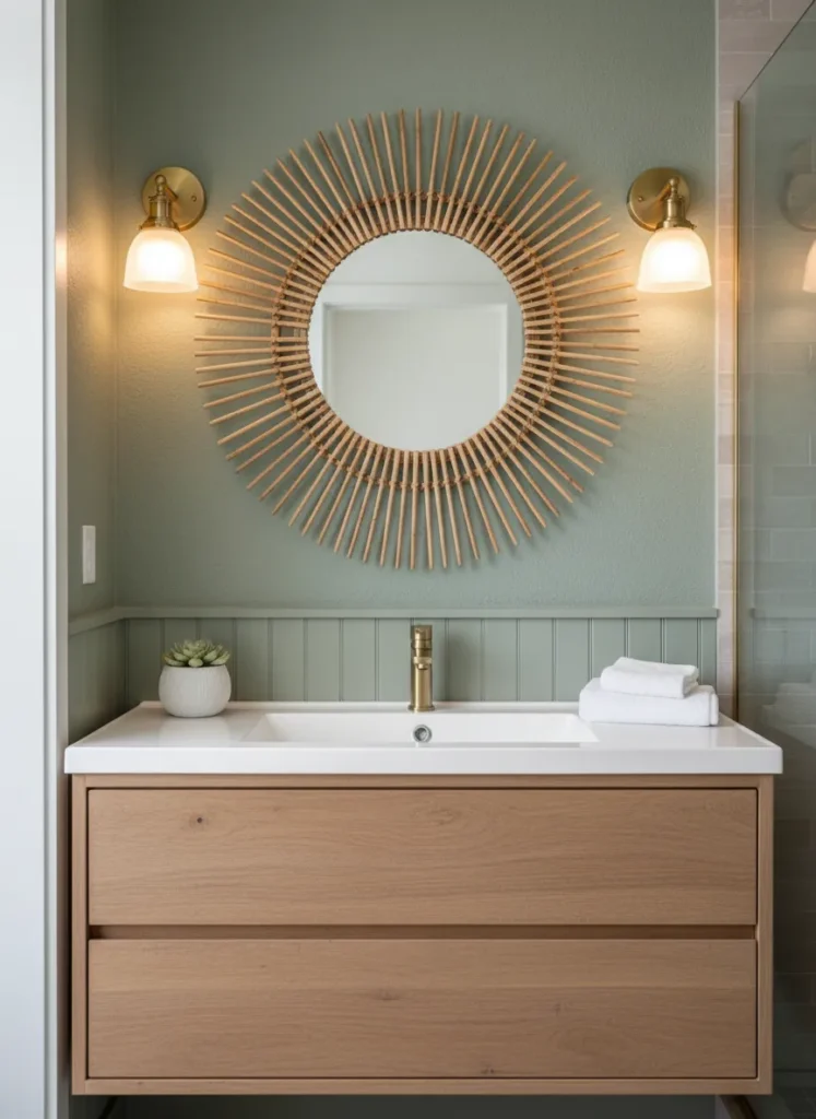 Rattan Sunburst Mirrors
