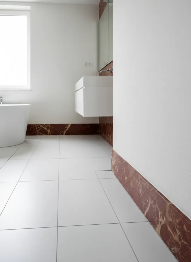 Red Marble Baseboards