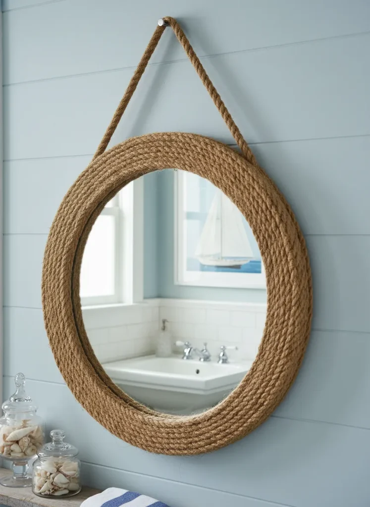 Rope Wrapped Mirror