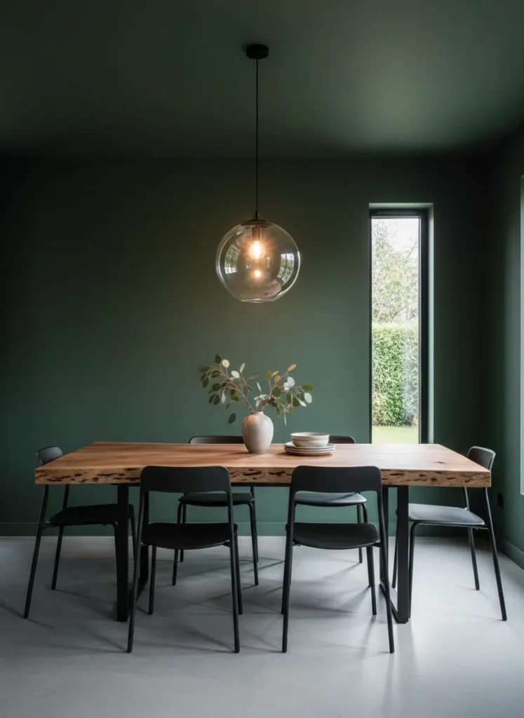 Rustic Wood Table Contrast