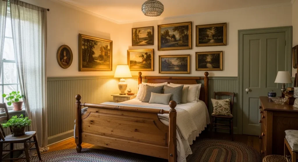 Sage Green Beadboard Paneling