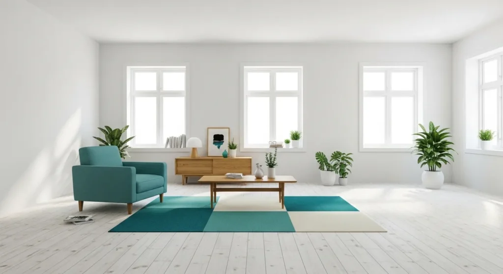 Scandi-Style White and Teal
