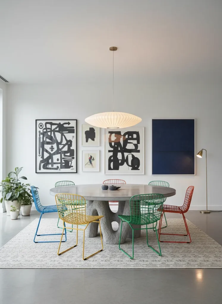 Sculptural Pedestal Table