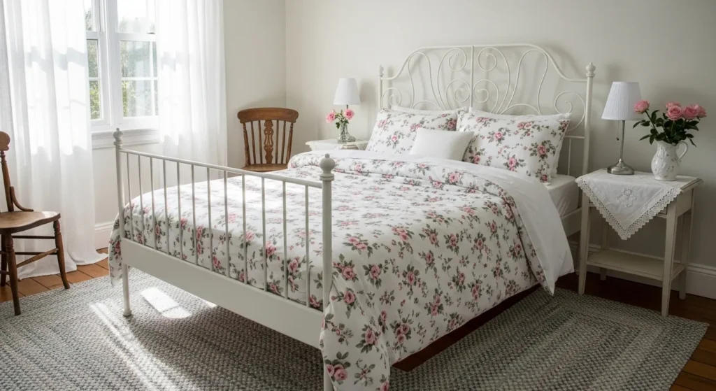 Soft Floral Bedding Layers