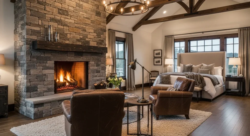 Stone Fireplace Focal Point