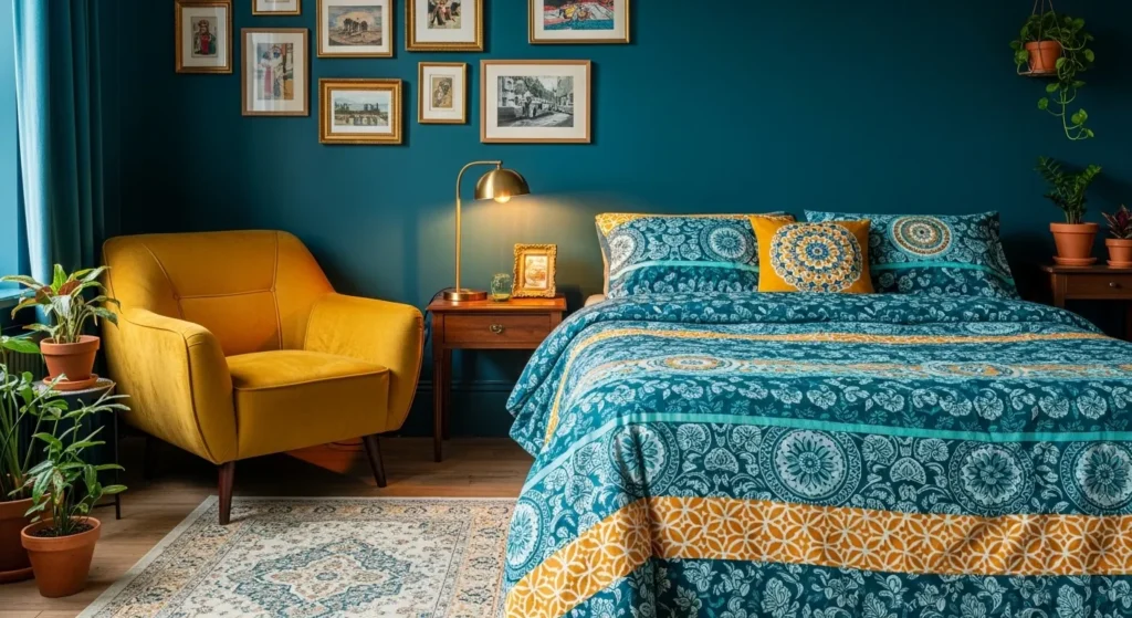 Teal and Mustard Jewel Tones