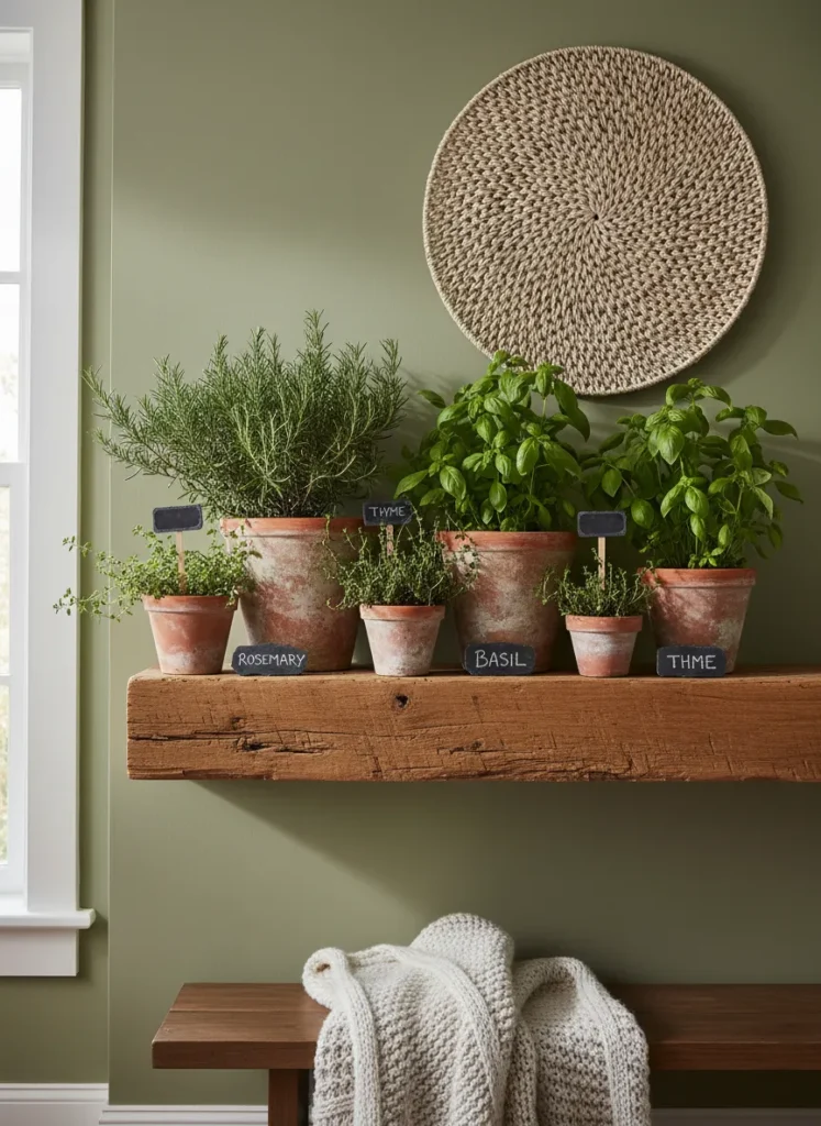 Terracotta Pots with Herbs