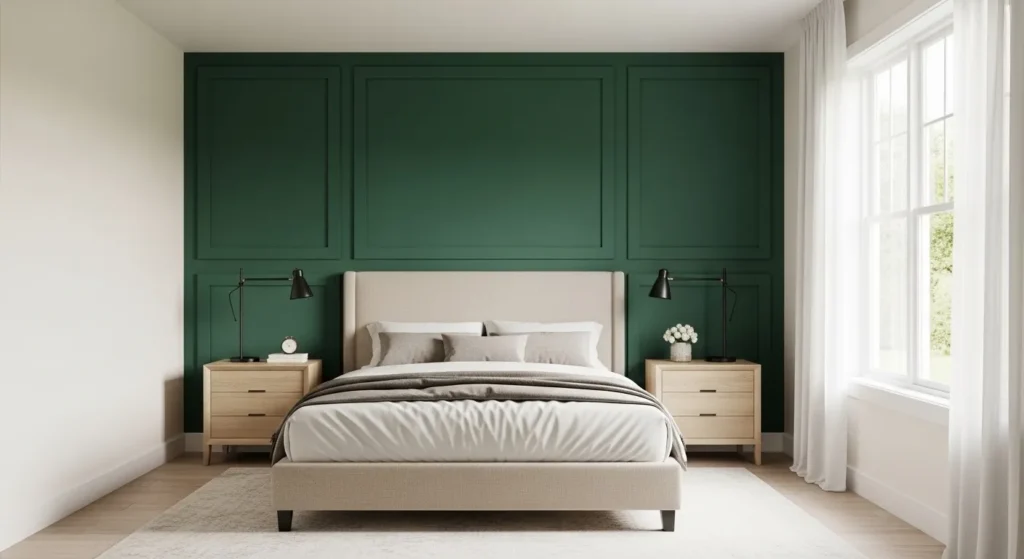 The Classic Emerald Accent Wall