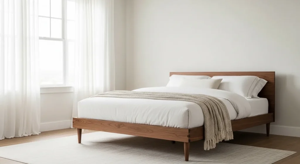 The Classic Walnut Platform Bed